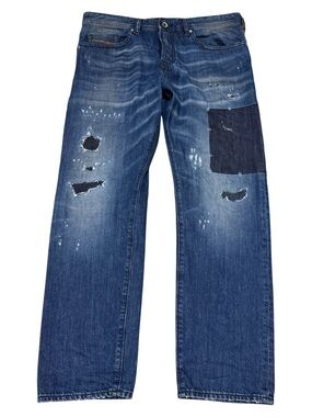 Diesel Sleenker DNA F/W 2016 Release Buster Patchwork Slim Tapered Jeans 36x30